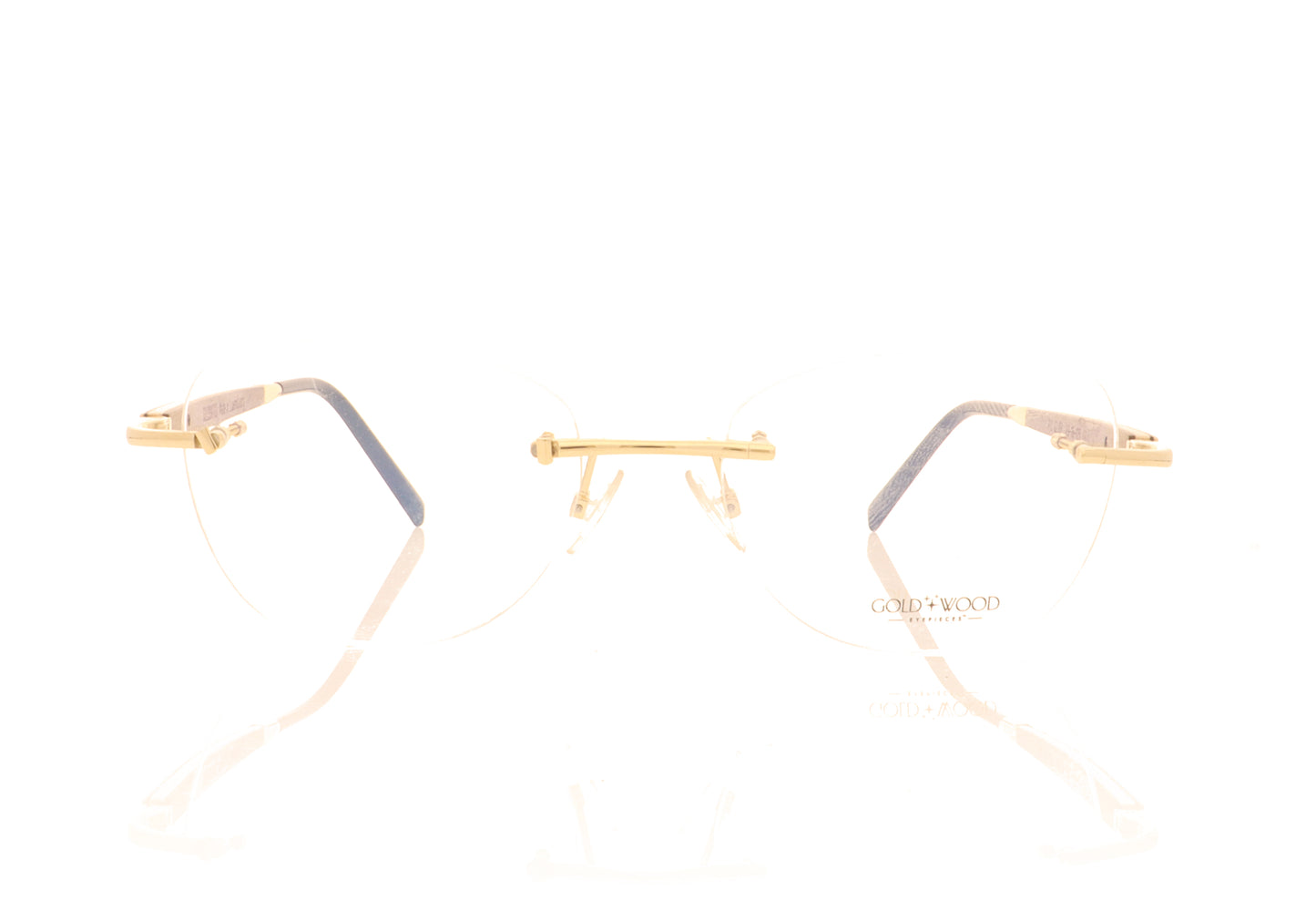 Gold & Wood Rio 02-03 White  Glasses - Front