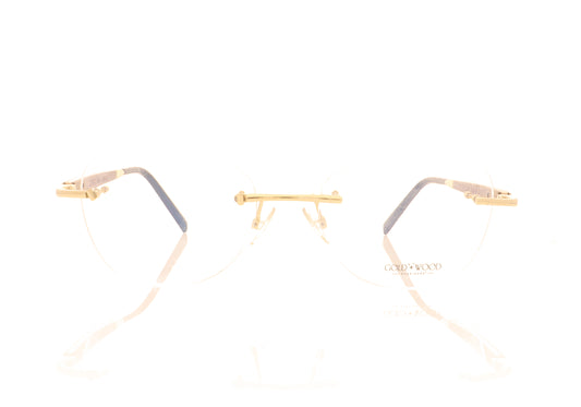 Gold & Wood Rio 02-03 White  Glasses - Front