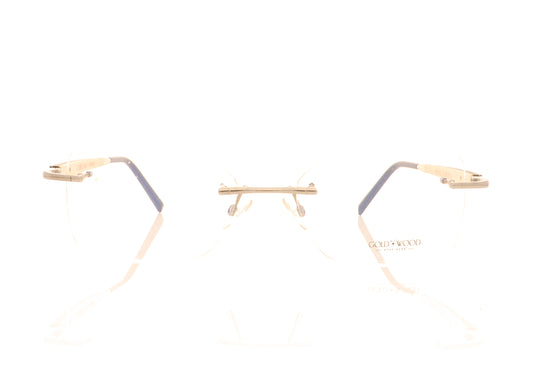 Gold & Wood Rio G&W 1.02 Black Glasses - Front