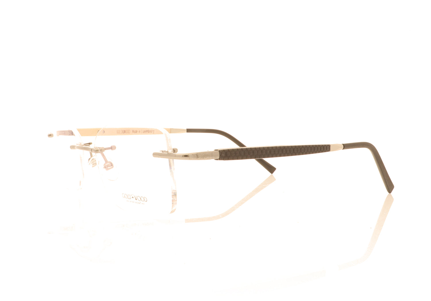 Gold & Wood Rio G&W 1.02 Black Glasses - Angle