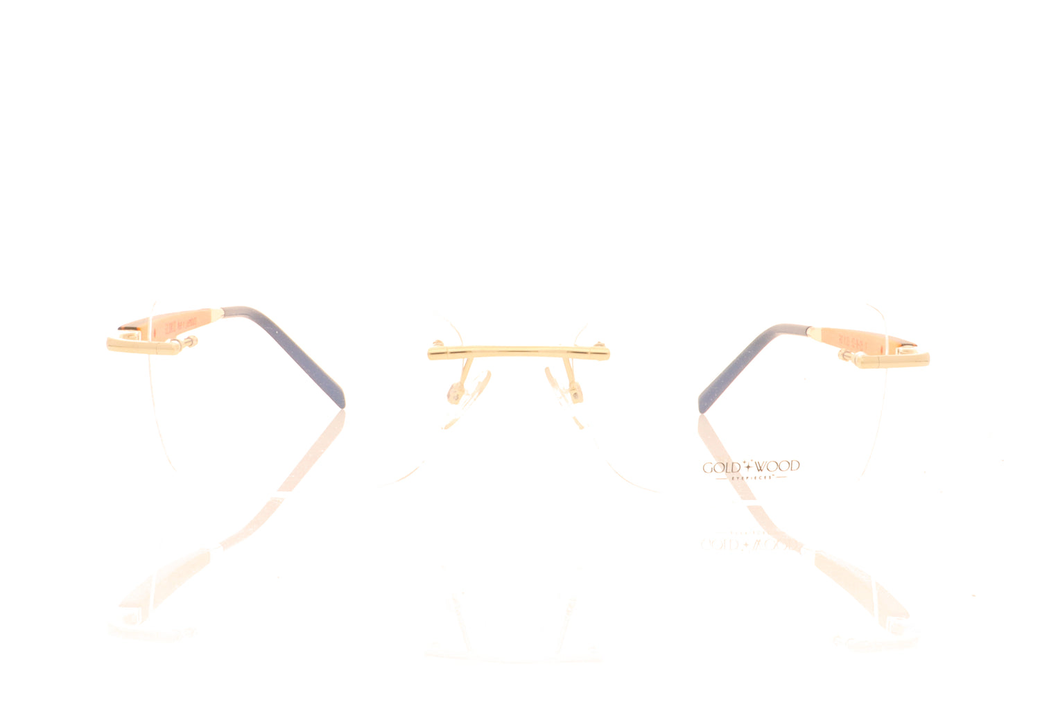 Gold & Wood RIO G&W 1.03 Brown & Orange Glasses - Front