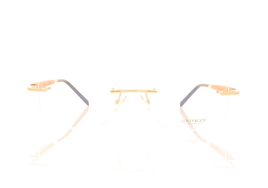 Gold & Wood RIO G&W 1.03 Brown & Orange Glasses - Front