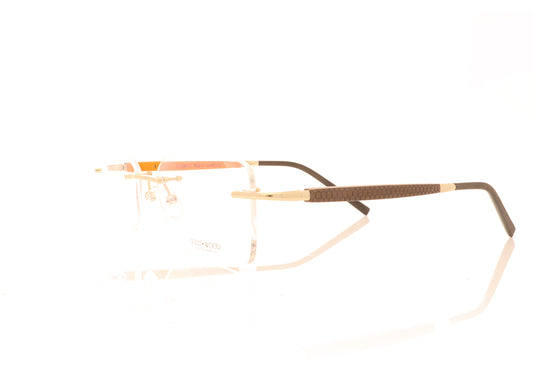 Gold & Wood RIO G&W 1.03 Brown & Orange Glasses - Angle