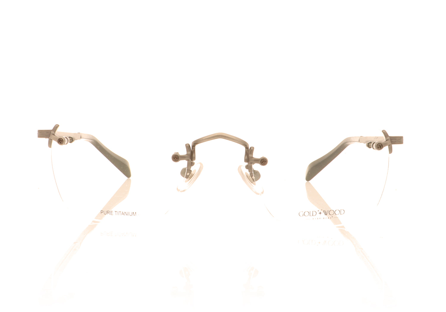 Gold & Wood Syrma 3.01 Antic Silver  Glasses - Front