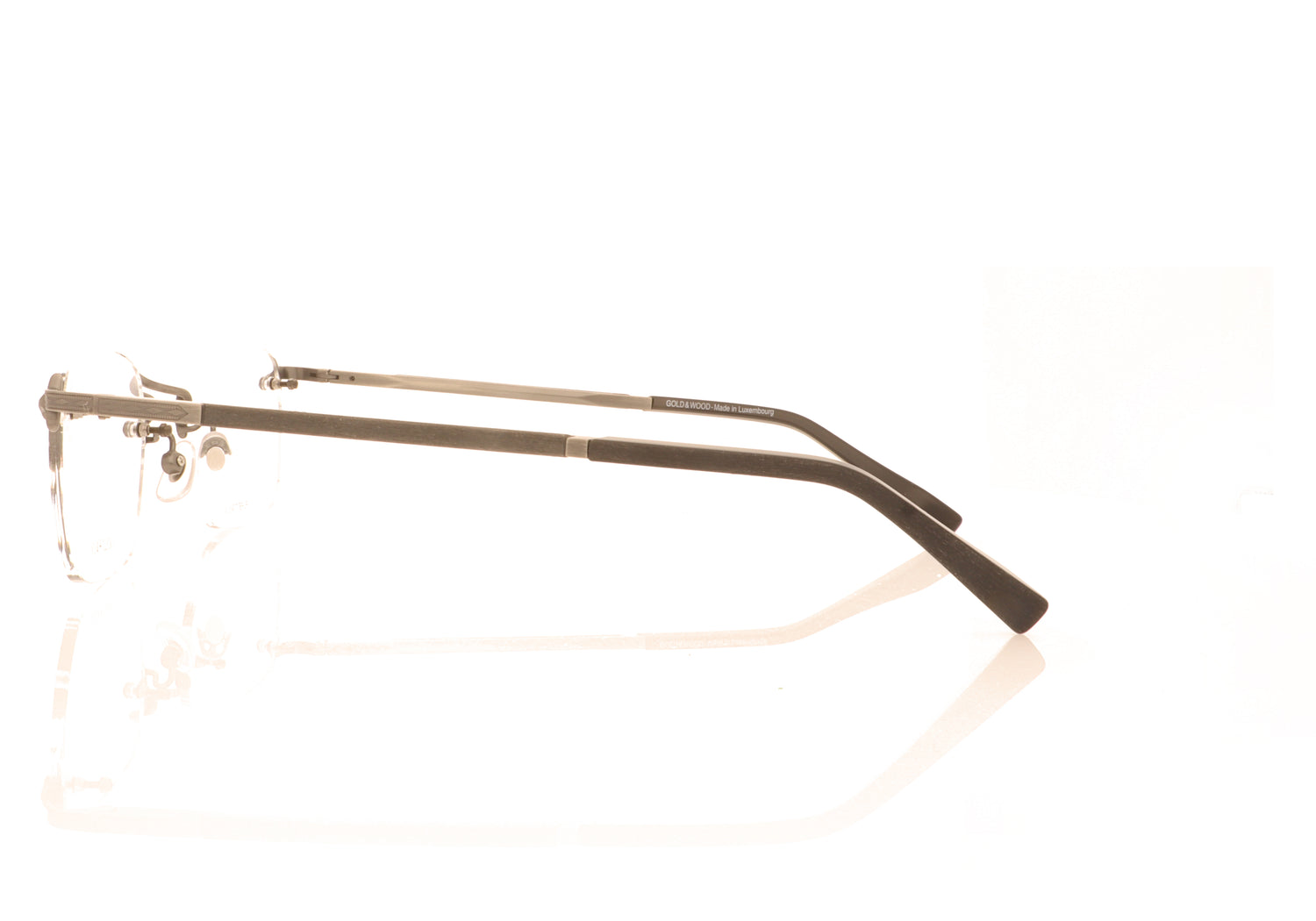 Gold & Wood Syrma 3.01 Antic Silver  Glasses - Side