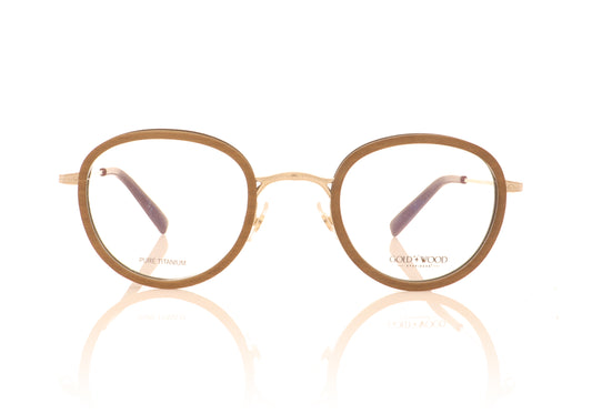 Gold & Wood Titan 3.01 Antic silver Glasses - Front