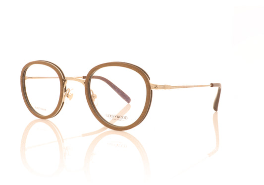 Gold & Wood Titan 3.01 Antic silver Glasses - Angle