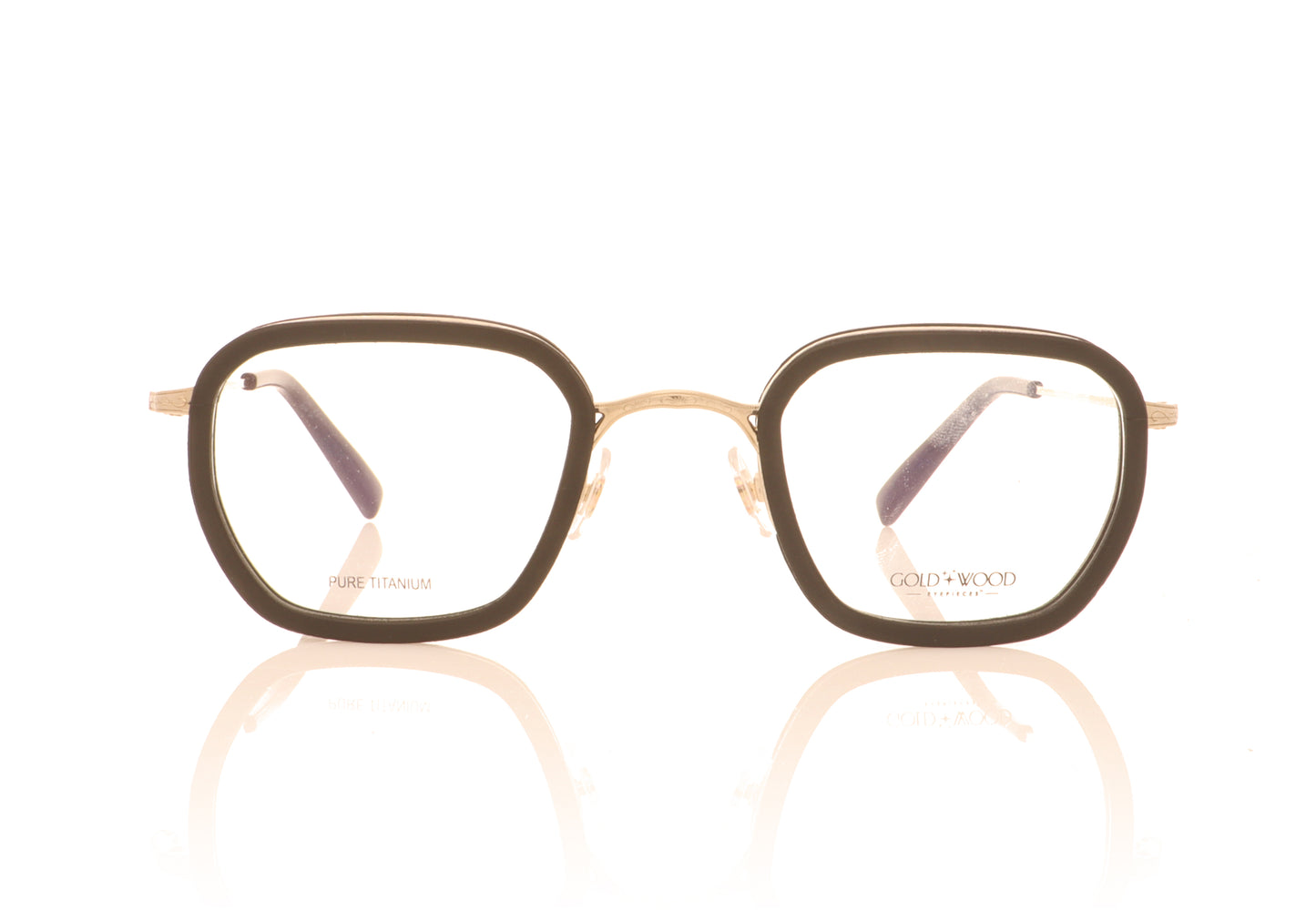 Gold & Wood Titan 4.03 Champagne Gold  Glasses - Front