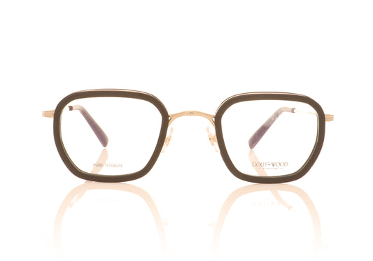 Gold & Wood Titan 4.03 Champagne Gold  Glasses - Front