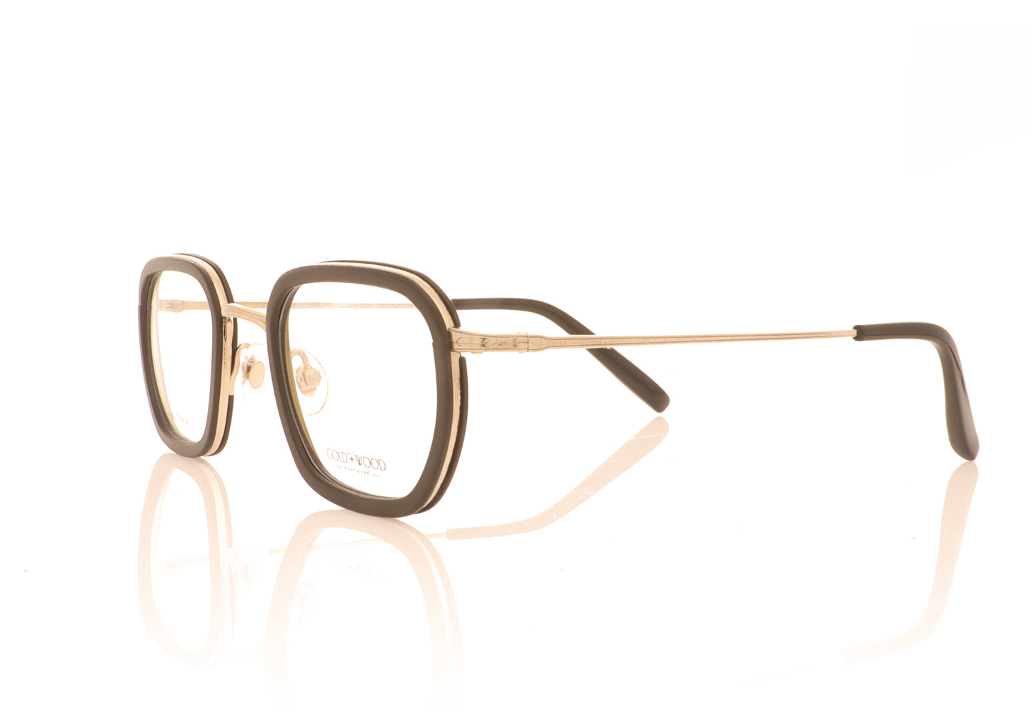Gold & Wood Titan 4.03 Champagne Gold  Glasses - Angle
