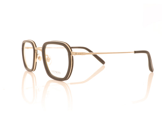Gold & Wood Titan 4.03 Champagne Gold  Glasses - Angle