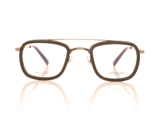 Gold & Wood Titan 5.01 Antique Silver Glasses - Front