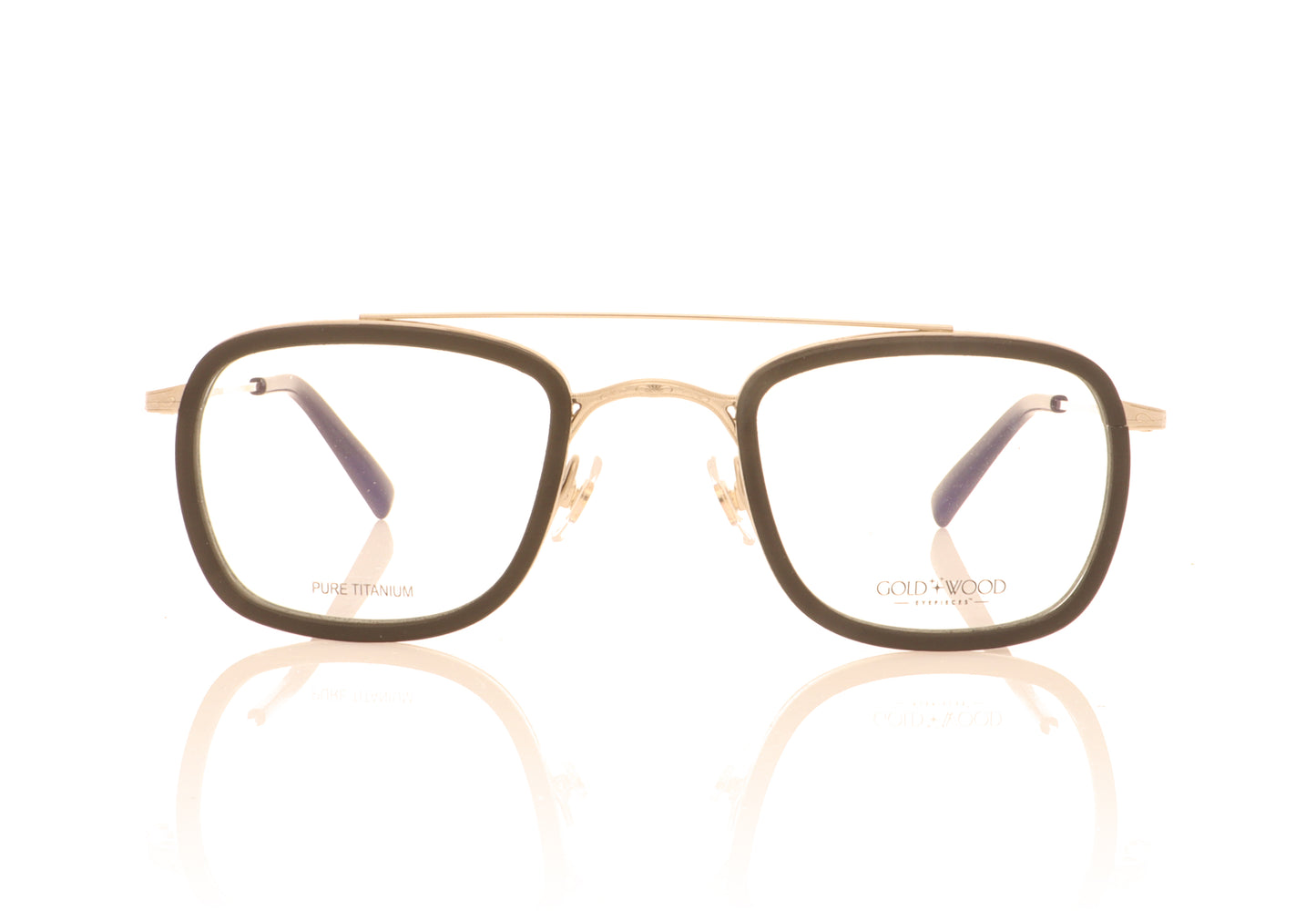 Gold & Wood Titan 5.03 Shiny champagne gold  Glasses - Front
