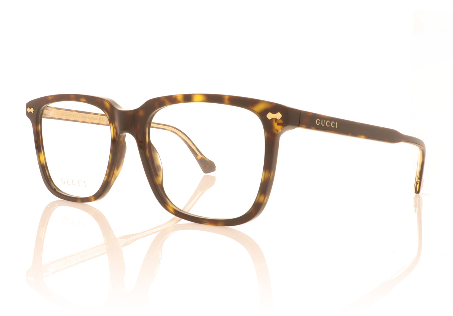 Gucci GG0737O 12 Havana Glasses - Angle