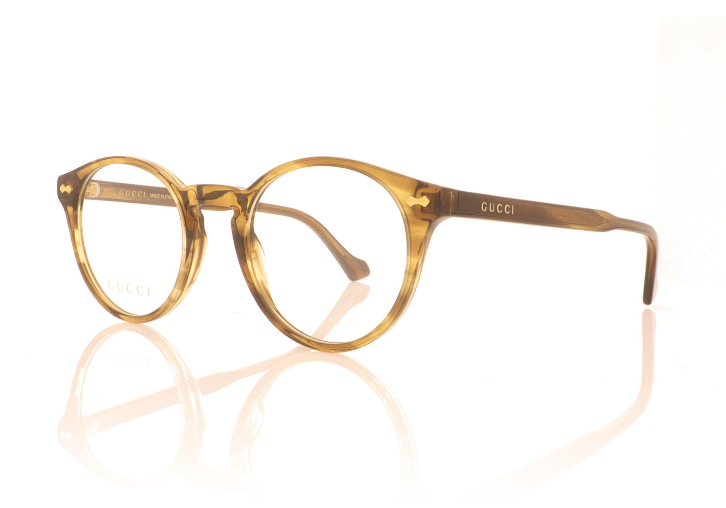 Gucci GG0738O 5 Havana Glasses - Angle