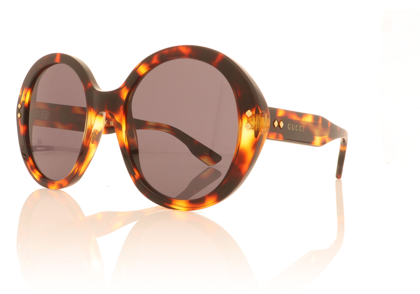 Gucci GG1081S 2 Tortoise Sunglasses - Angle