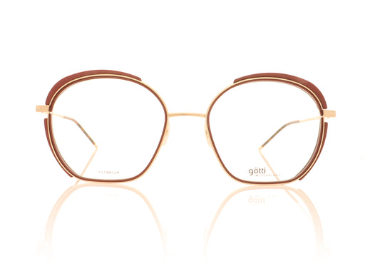 Götti Dory GLB-RUBY Gold Red Glasses - Front