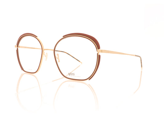 Götti Dory GLB-RUBY Gold Red Glasses - Angle