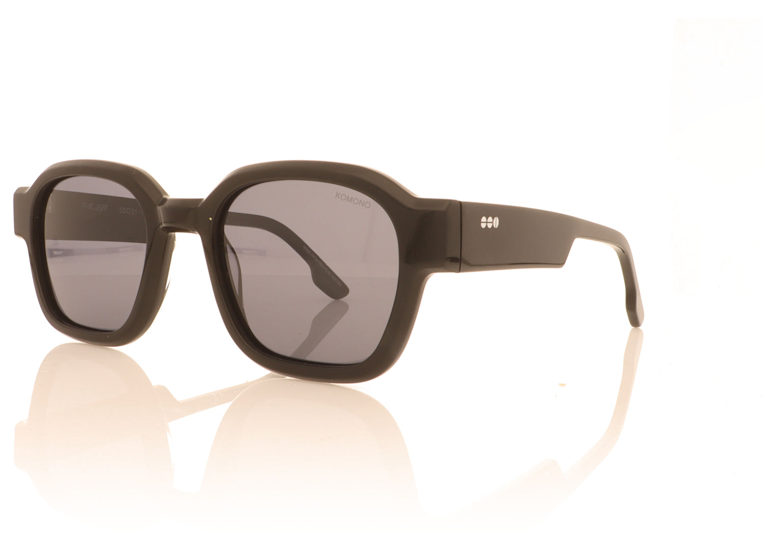 KOMONO The Jeff BLK Black Sunglasses - Angle