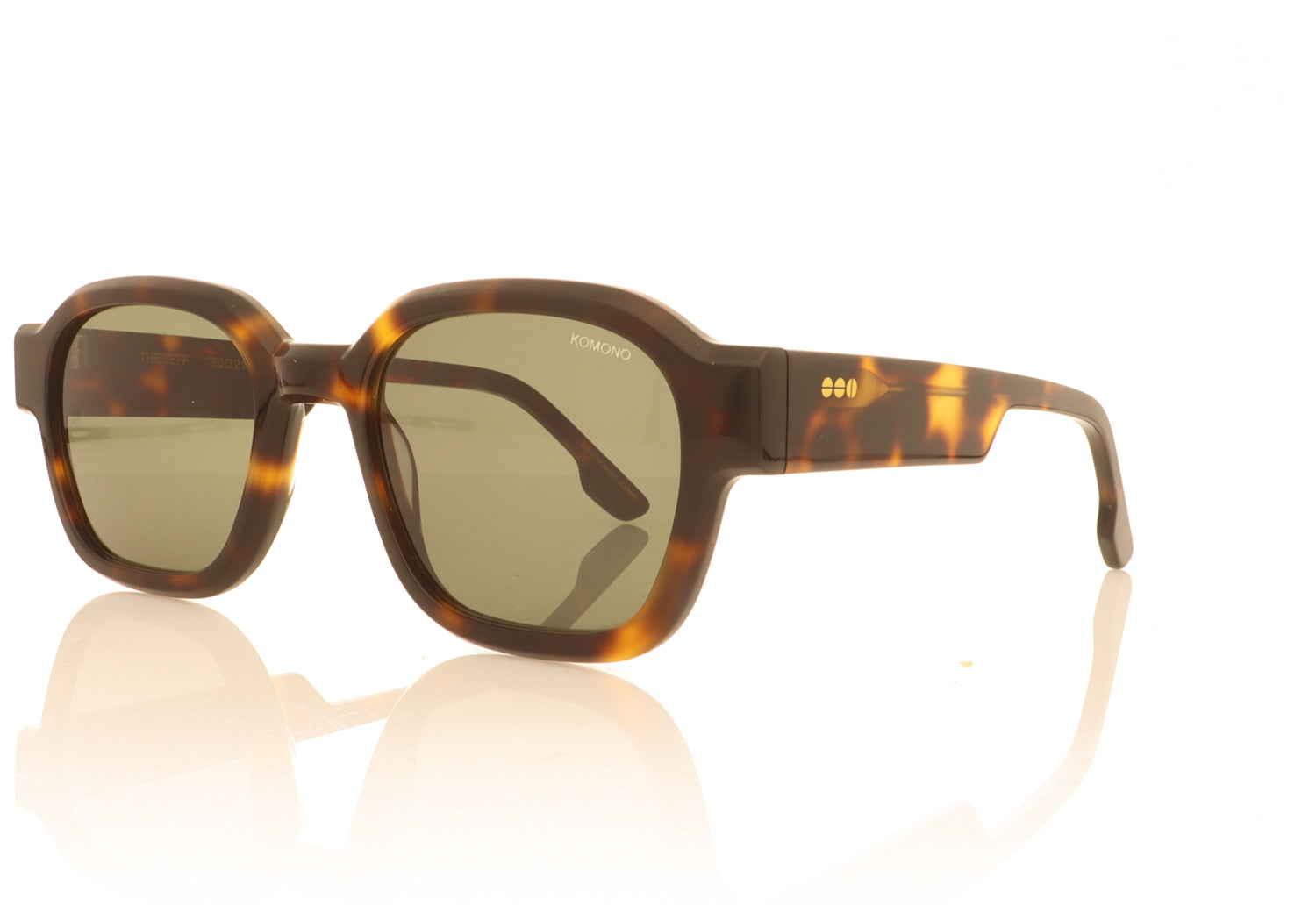 KOMONO The Jeff TORT Tortoise Sunglasses - Angle