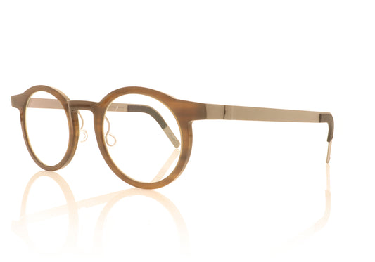 Lindberg buffalo 1846 H18 10 Medium Brown Glasses - Angle