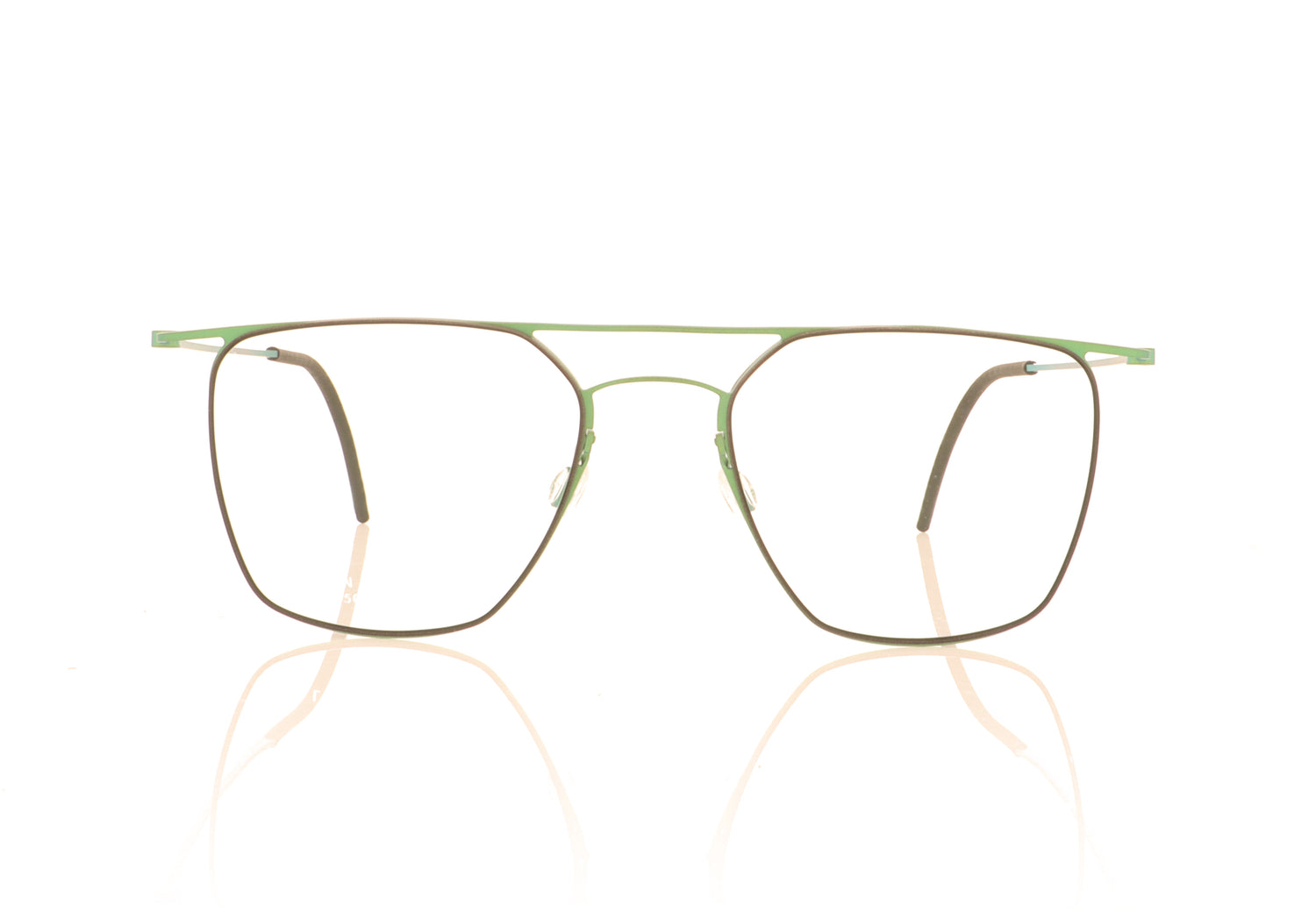 Lindberg thintanium 5502 117 GR82 Green Glasses - Front