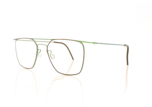 Lindberg thintanium 5502 117 GR82 Green Glasses - Angle