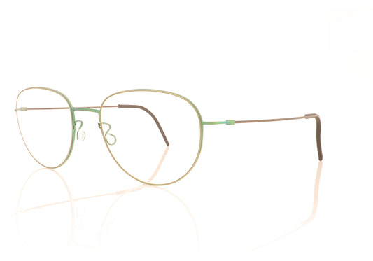 Lindberg thintanium 5512 117 GR77 Green Glasses - Angle