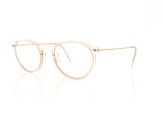 Lindberg n.o.w 6527 C21 P70 Crystal Brown Glasses - Angle