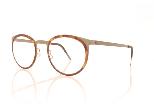 Lindberg Strip 9704 10 K25M Gunmetal Tortoise Glasses - Angle