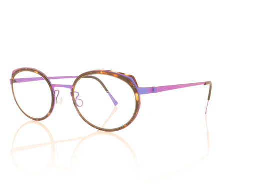 Lindberg Strip 9748 K204 PU15 Purple Tortoise Glasses - Angle