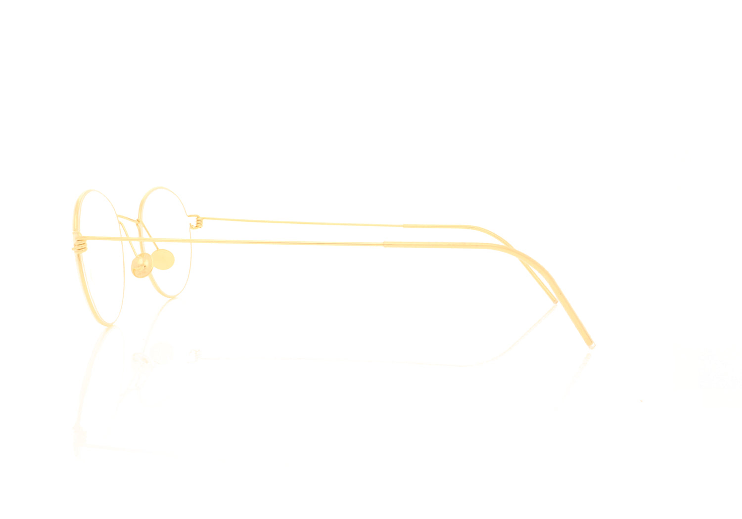 Lindberg Air Rim Morten Precious YG Gold Glasses - Side