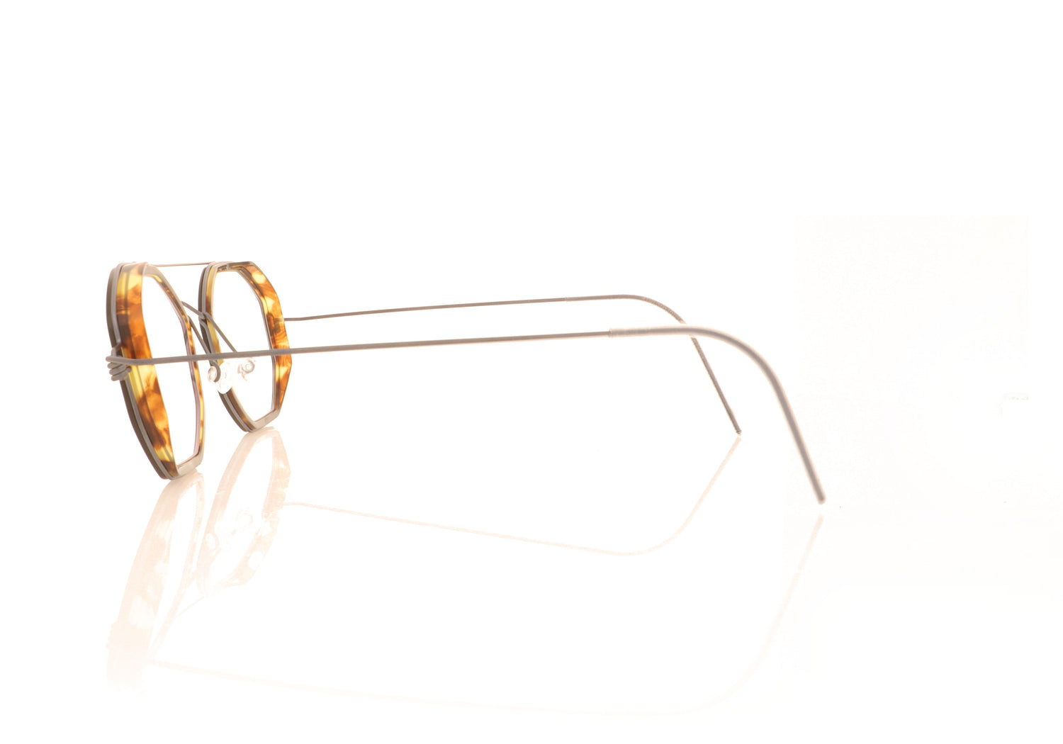 Lindberg Air Rim Freddie K241 U16 Tortoise Glasses - Side