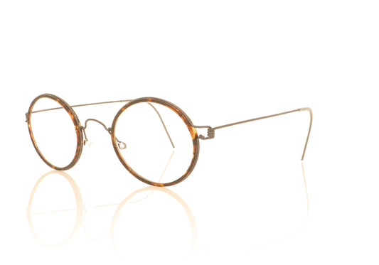 Lindberg Air Rim Harley U16 K204 Tortoise Blue Glasses - Angle