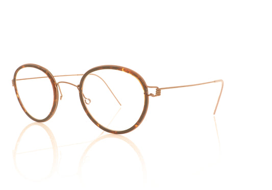 Lindberg Air Rim Jackie U12 K204 Pink Tortoise Glasses - Angle