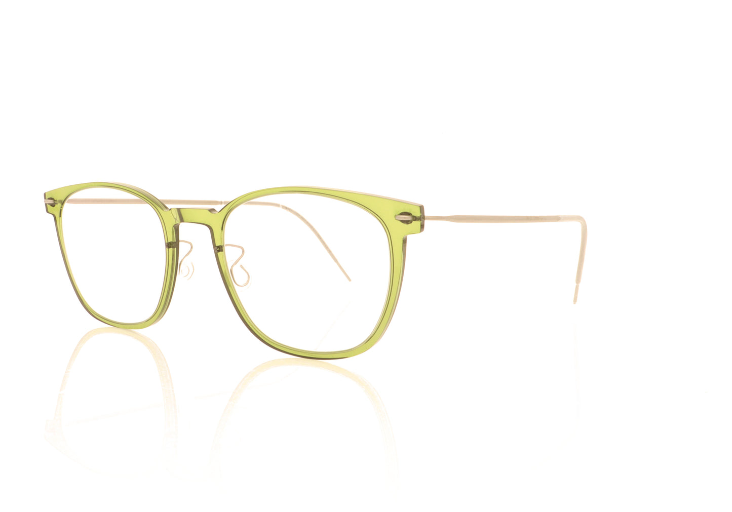 Lindberg 6609 C11 Crystal Green Glasses - Angle