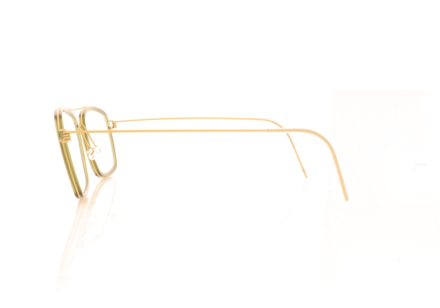 Lindberg Air Rim Oscar GT K175 Gold Green Glasses - Side
