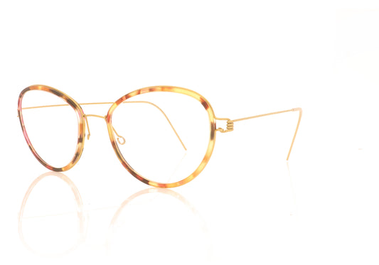 Lindberg Air Rim Sasha GT K214 Gold Glasses - Angle