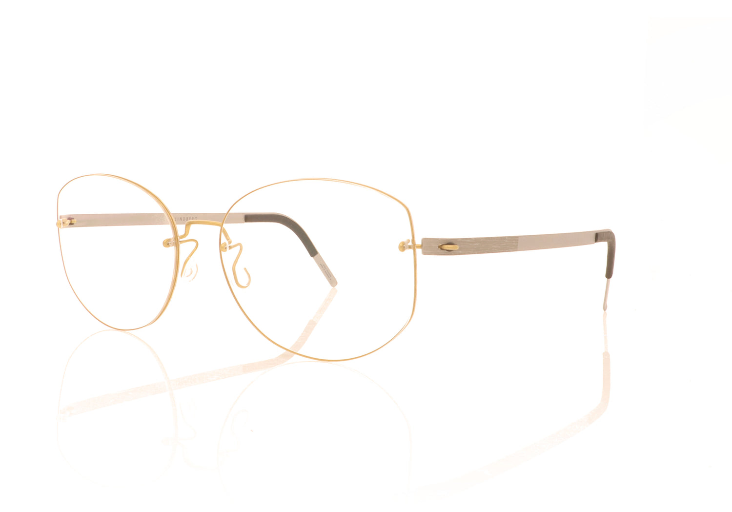 Lindberg 2457 EE05 GT T614 Gold Glasses - Angle