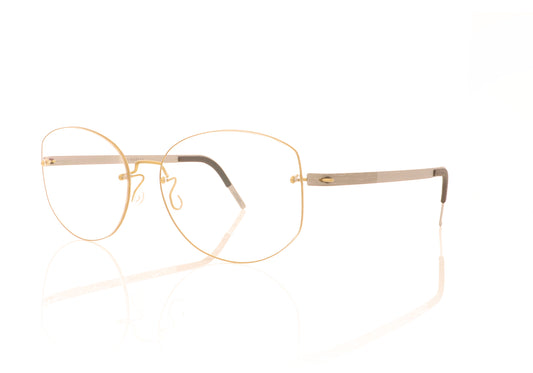 Lindberg 2457 EE05 GT T614 Gold Glasses - Angle