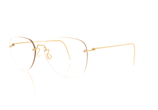 Lindberg 2465 GT Gold Glasses - Angle