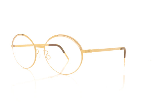 Lindberg 9853 GT K115 Gold Glasses - Angle
