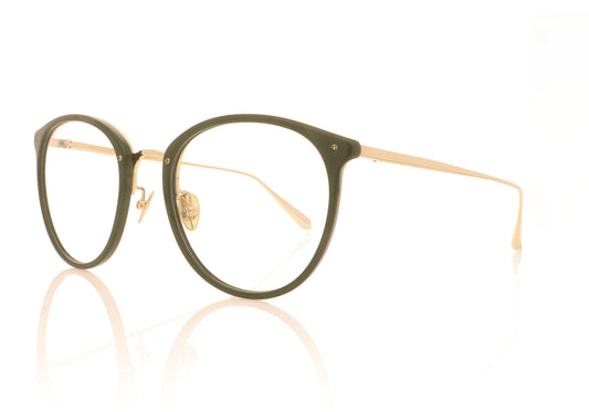 Linda Farrow Calthorpe C83 Green Glasses - Angle