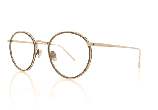 Linda Farrow Comer C3 Silver Glasses - Angle