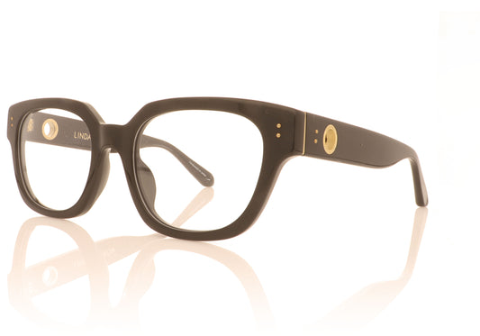 Linda Farrow Deni C6 Black Glasses - Angle