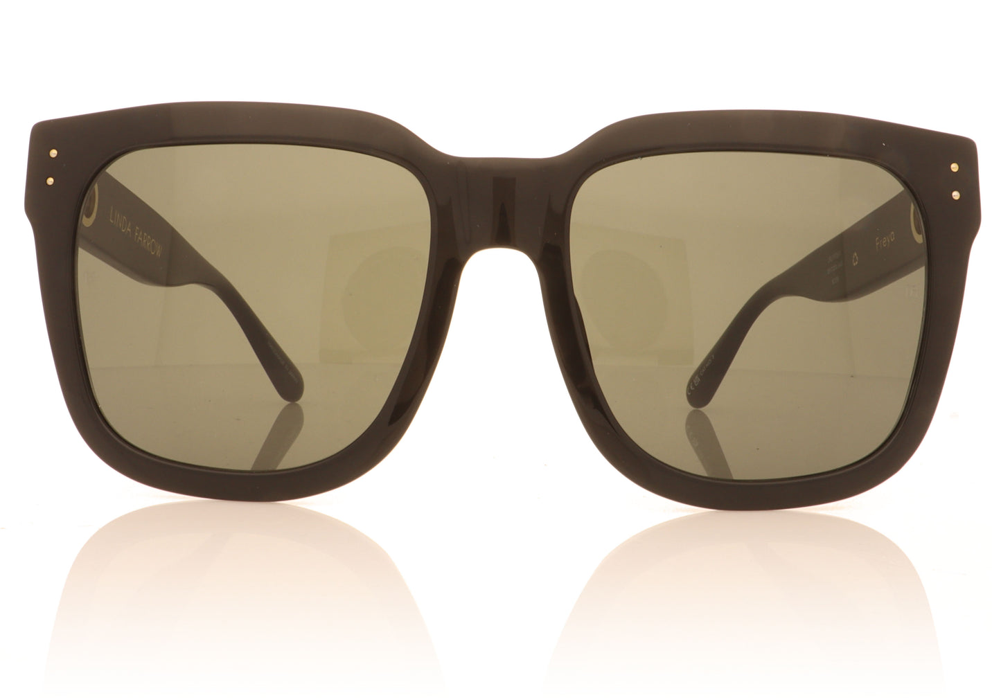 Linda Farrow Freya C1 Black Sunglasses - Front