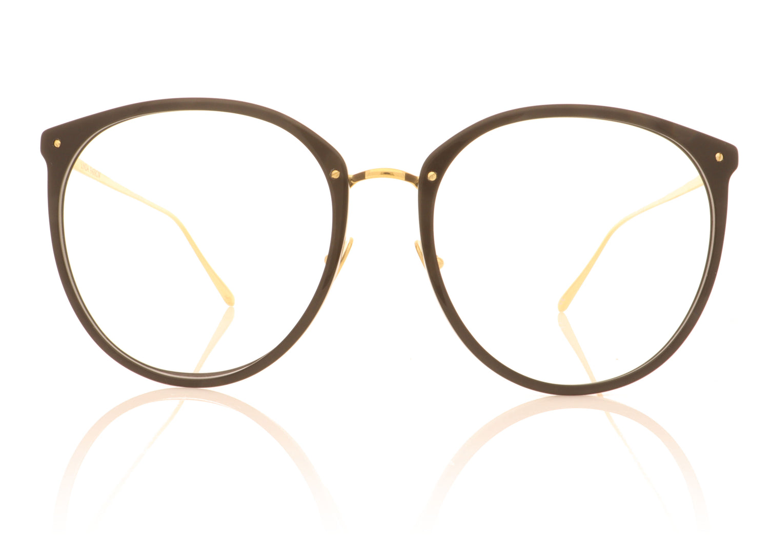 Linda Farrow Kings C7 Black Glasses - Front