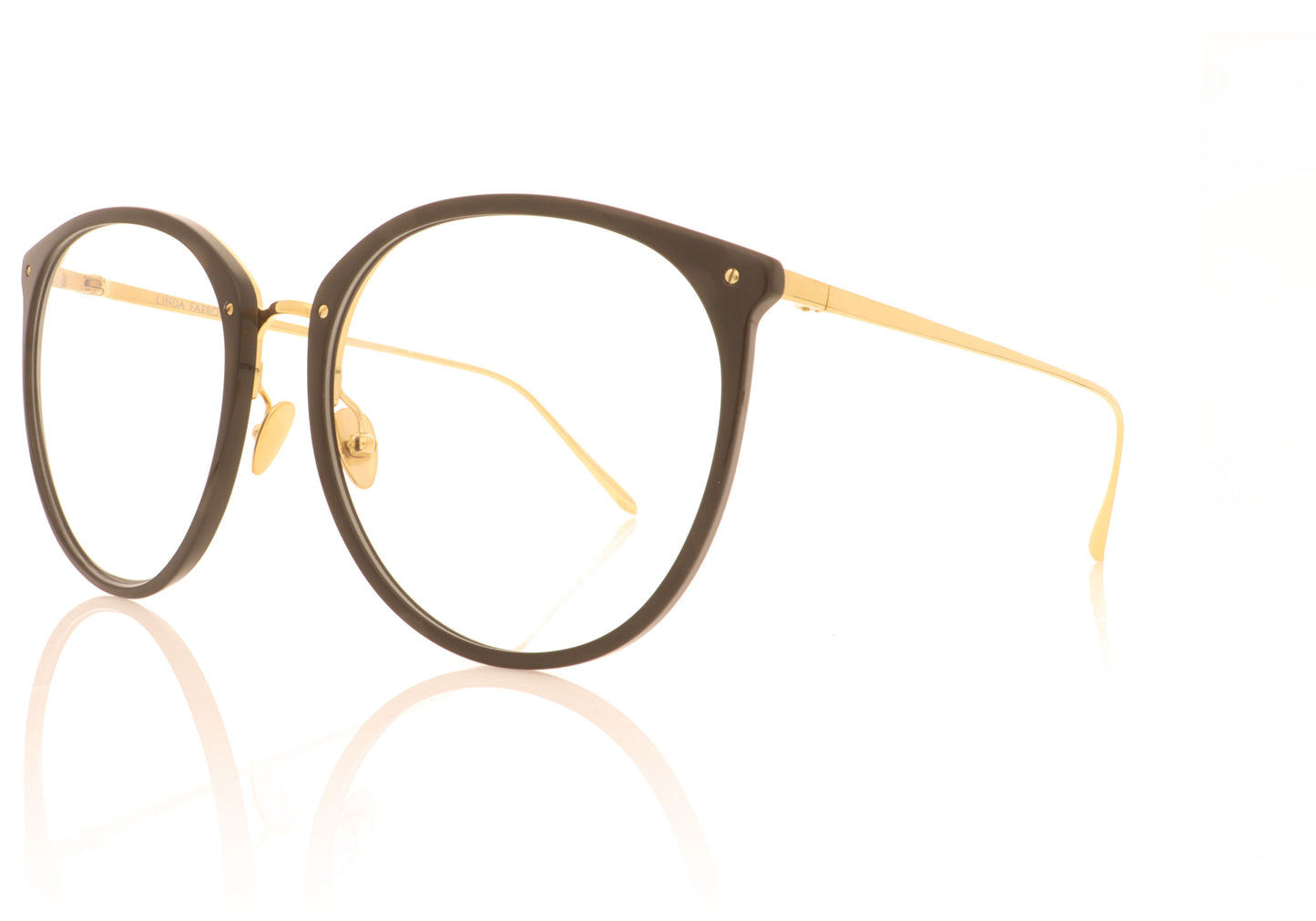Linda Farrow Kings C7 Black Glasses - Angle