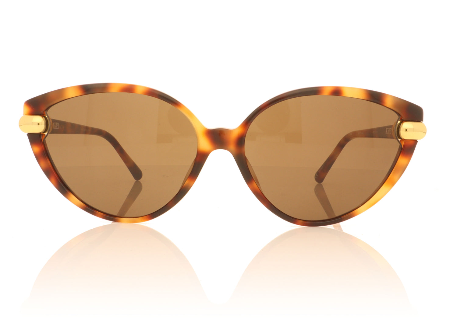 Linda Farrow Palm C2 Tortoise Sunglasses - Front