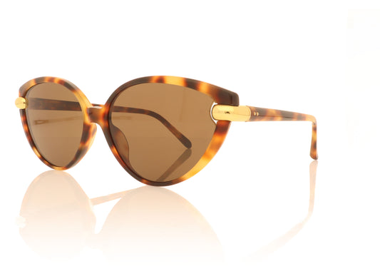 Linda Farrow Palm C2 Tortoise Sunglasses - Angle